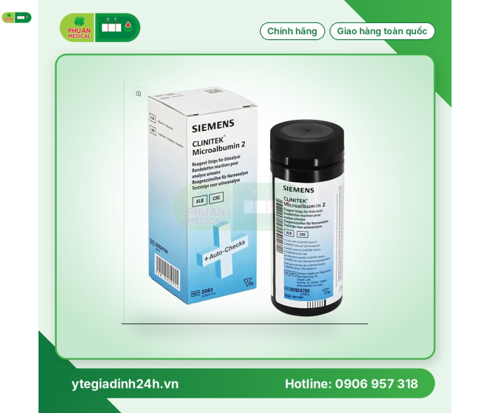 Que thử CLINITEK® Microalbumin 2 hãng Siemens (Siemens Clinitek Microalbumin 2 Reagent Strips)