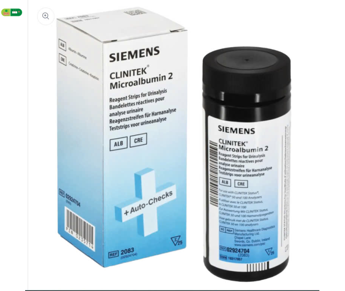 Que thử CLINITEK® Microalbumin 2 hãng Siemens (Siemens Clinitek Microalbumin 2 Reagent Strips)