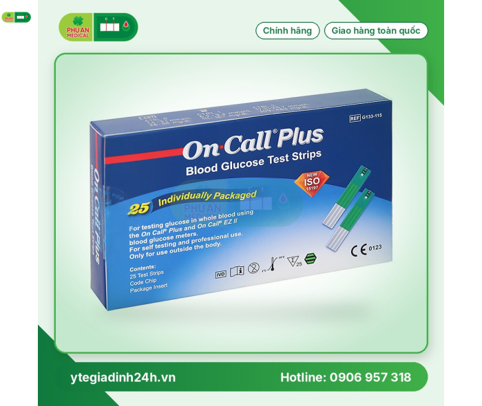 Que thử đường huyết Oncall Plus