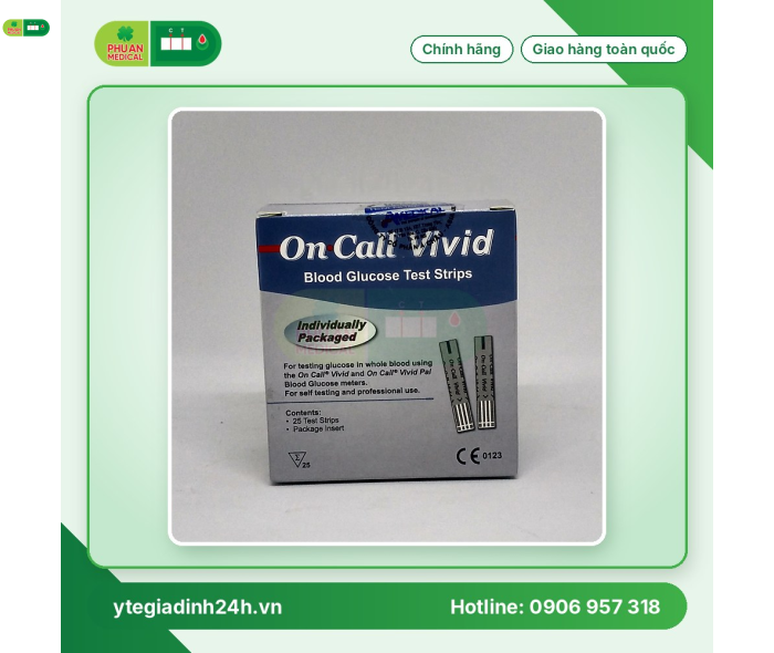 Que thử đường huyết Oncall Vivid