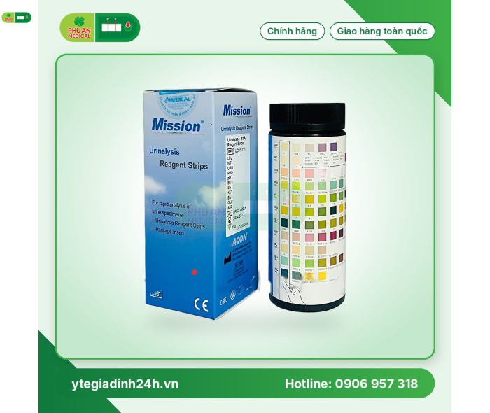 Que thử nước tiểu 11A thông số Acon Mission