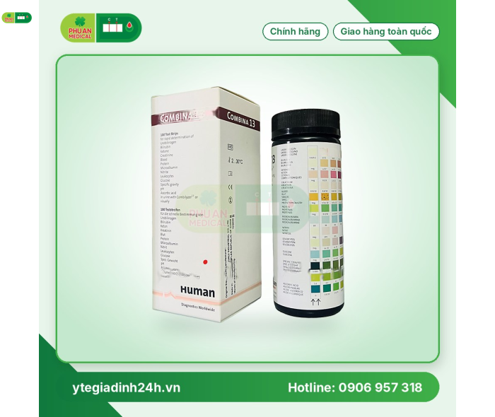 Que thử nước tiểu Combina 13 thông số HUMAN