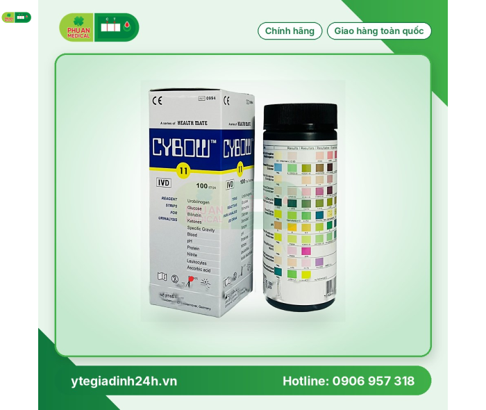 Que Thử Nước Tiểu CYBOW 11 Thông Số