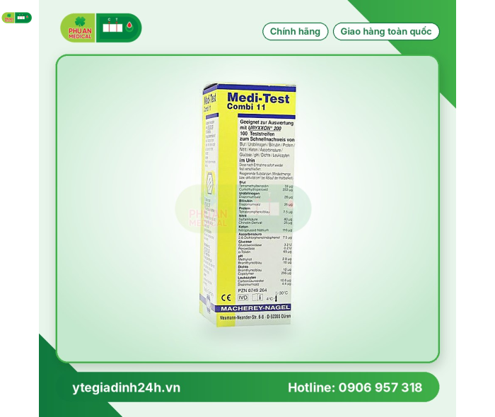 Que thử nước tiểu Medi test combi 11