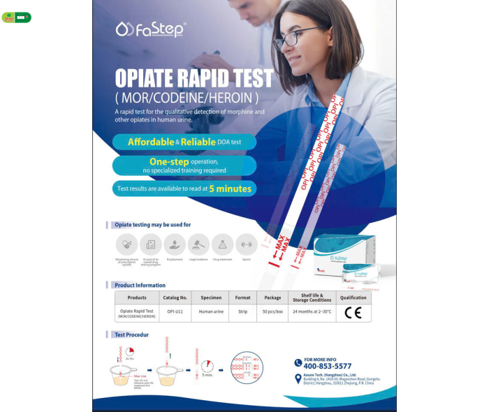 Que thử xét nghiệm định tính Morphine/Heroin/Codeine (Nước tiểu)