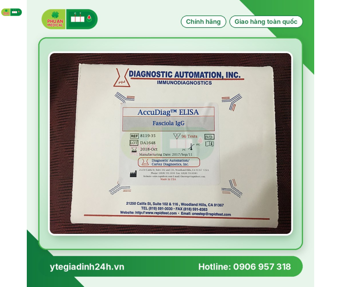 Test ELISA xét nghiệm Sán Lá Gan Lớn Fasciola IgG - CORTEZ