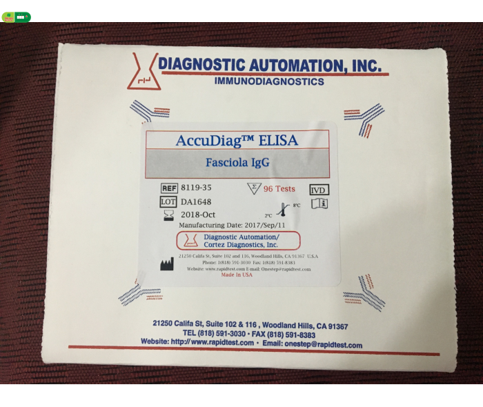 Test ELISA xét nghiệm Sán Lá Gan Lớn Fasciola IgG - CORTEZ