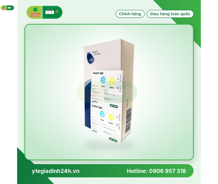Thẻ định danh nhóm máu - Serafol ABO Sifin
