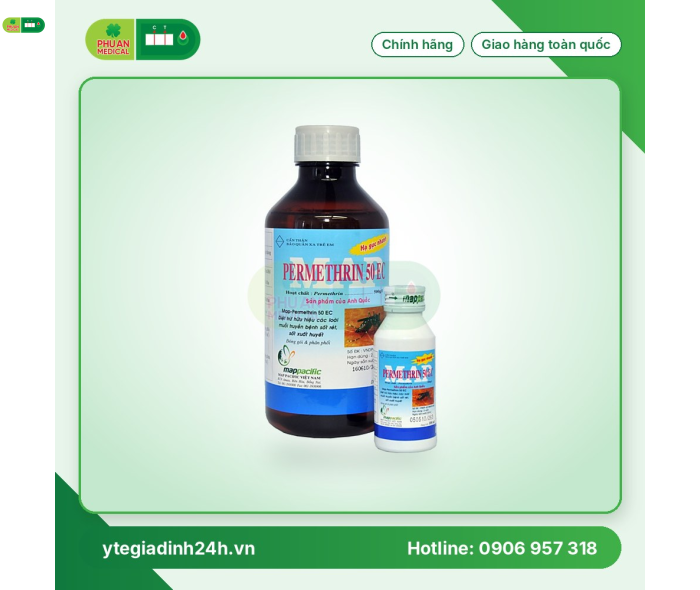 THUỐC DIỆT MUỖI MAP PERMETHRIN 50EC CHAI 1 LÍT LIÊN DOANH ANH QUỐC