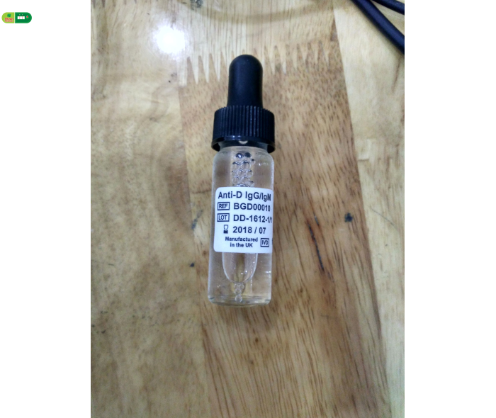 Kit thử nhóm máu Anti D