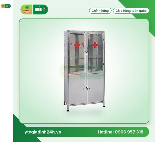 Tủ đựng thuốc, dụng cụ bằng Inox 201