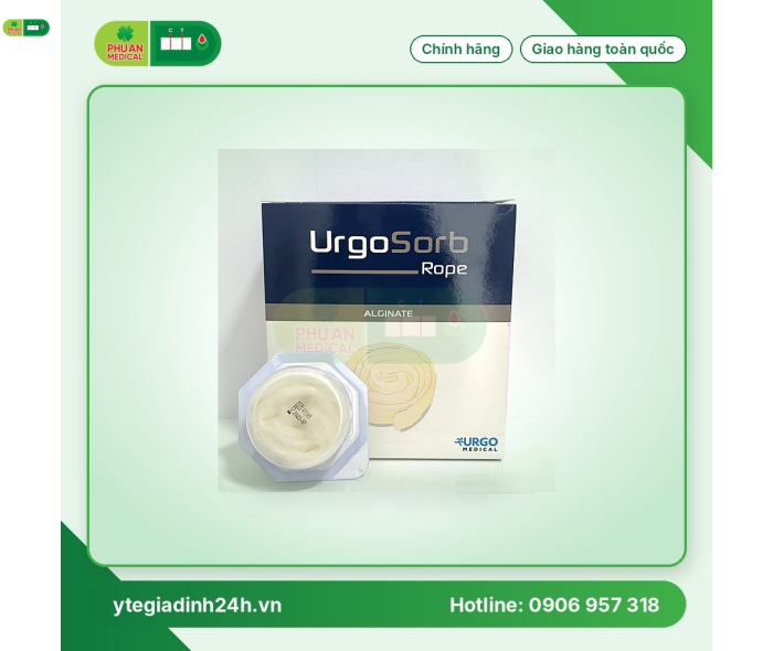 URGOSORB ROPE – Băng gạc alginate dạng dây cầm máu, chăm sóc vết thương