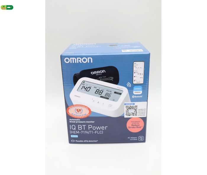Máy đo huyết áp bắp tay Omron IQ BT Power Hem 7194T1 Flc Afib (dòng mới 2026)