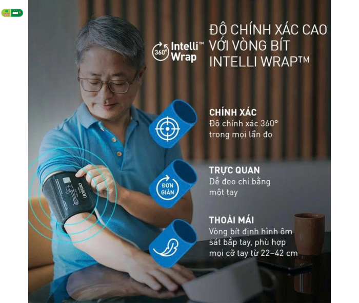 Máy đo huyết áp bắp tay Omron IQ BT Power Hem 7194T1 Flc Afib (dòng mới 2026)