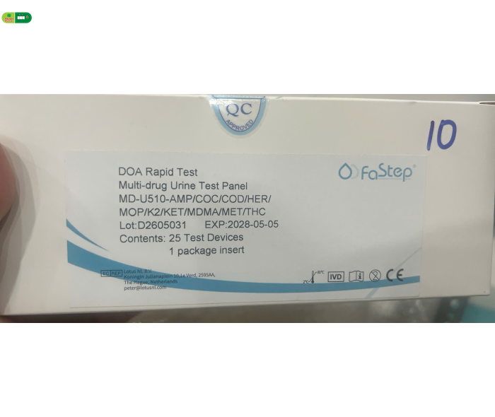 Que Test Ma Túy 10 Chân FaStep Chính Hãng | Kết Quả Nhanh 5 Phút